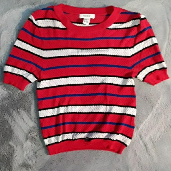 Stripped mesh top - comes with free item - Picture 1 of 2